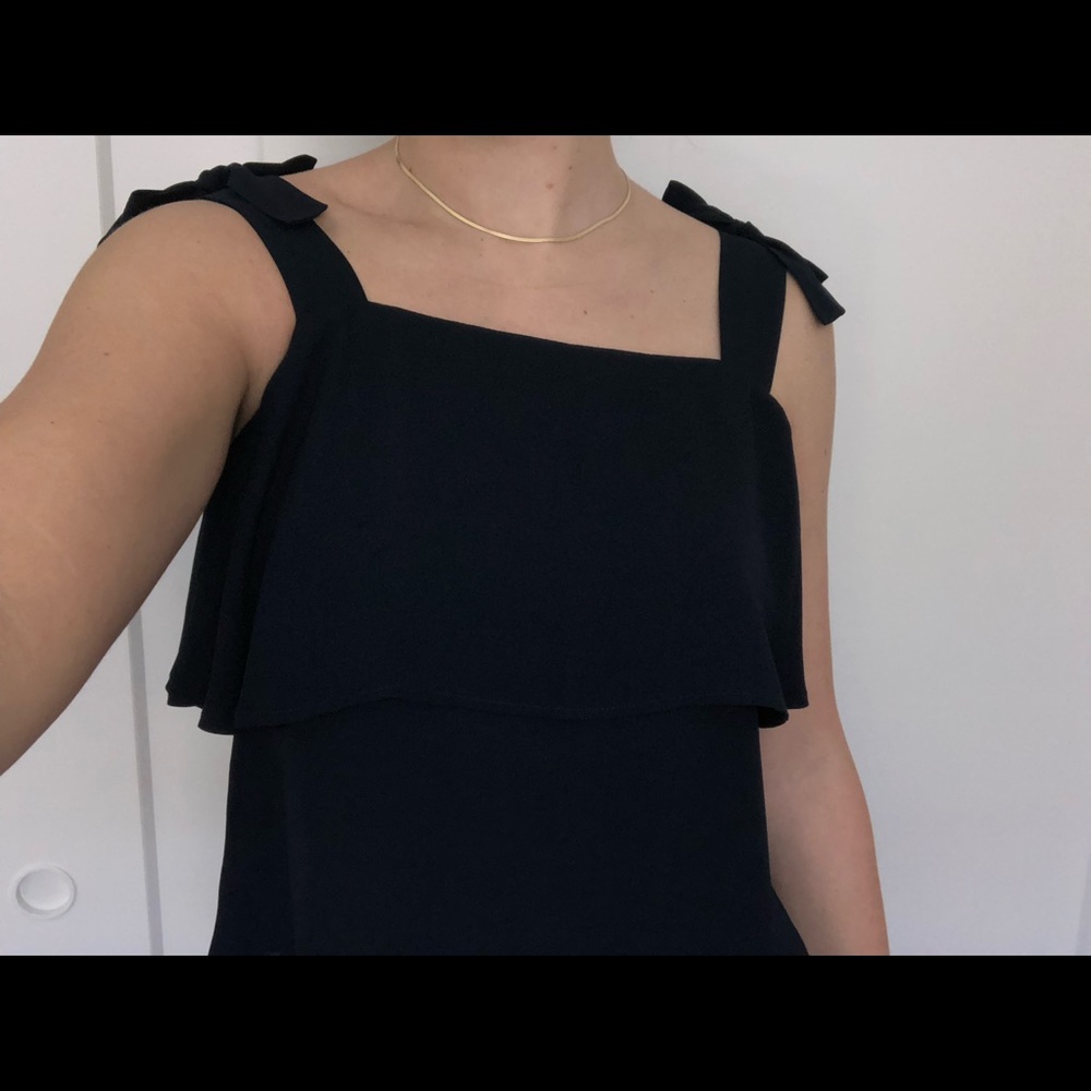 Cropped Petite Navy Blue Tank Top